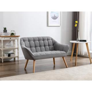 Vente-unique Sofa 2-Sitzer - Stoff - Grau - CASERTA  