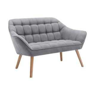 Vente-unique Sofa 2-Sitzer - Stoff - Grau - CASERTA  