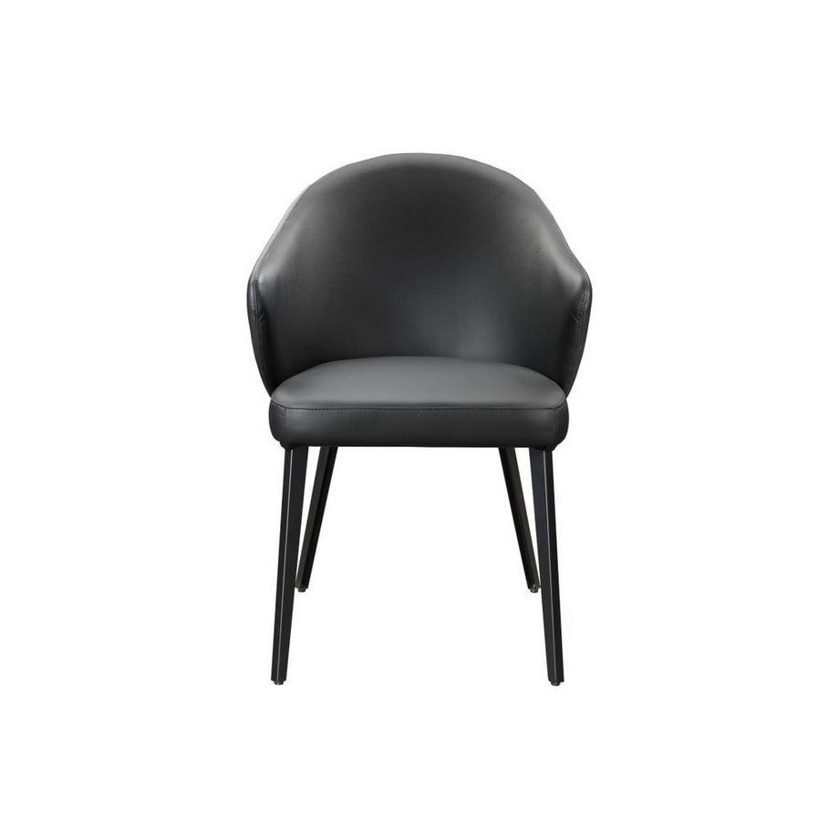 Maison Céphy Stuhl mit Armlehnen - Leder & Stahl - Schwarz - MIBELLY von Maison Céphy  