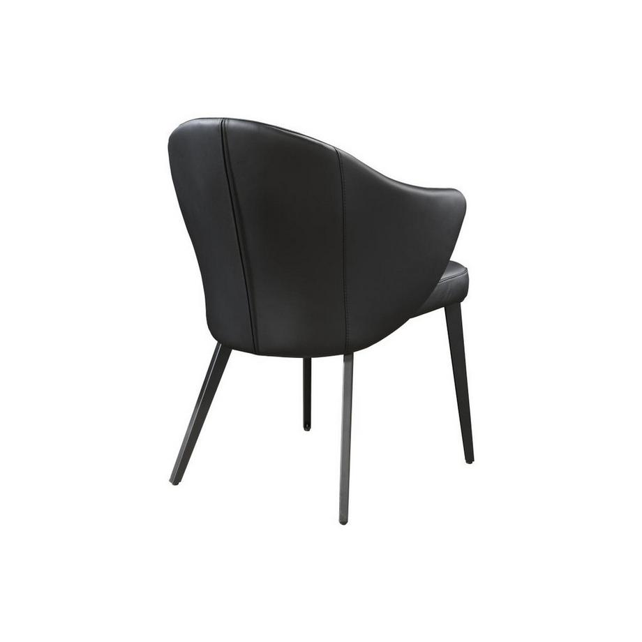 Maison Céphy Stuhl mit Armlehnen - Leder & Stahl - Schwarz - MIBELLY von Maison Céphy  