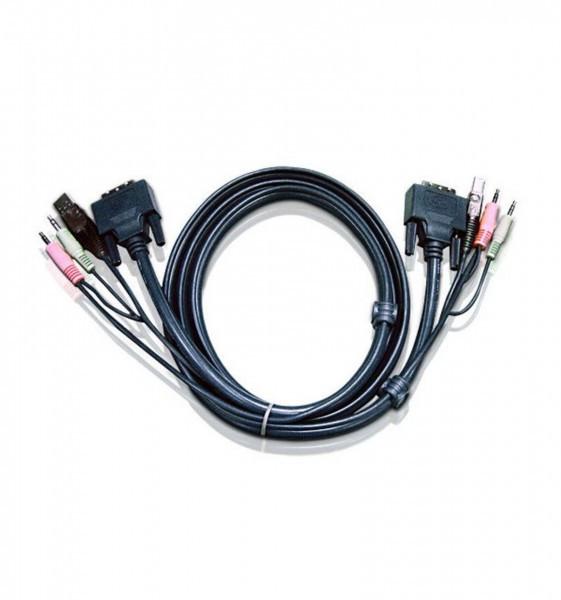 ATEN  2L-7D02U (KVM-Kabel mit USB- und DVI-D-Steckern) 