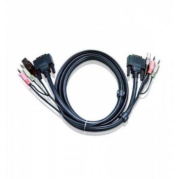 2L-7D02U (KVM-Kabel mit USB- und DVI-D-Steckern)