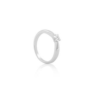 MUAU Schmuck  Solitaire Ring Diamant 0.30ct. Weissgold 750 