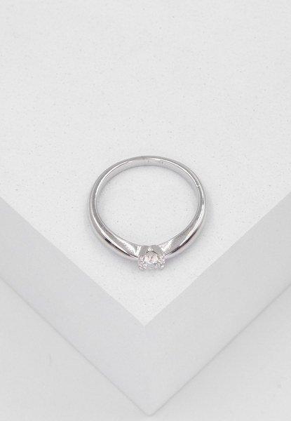 MUAU Schmuck  Solitaire Ring Diamant 0.30ct. Weissgold 750 