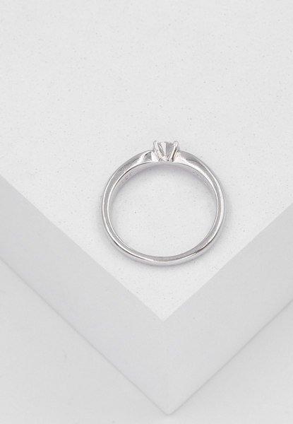 MUAU Schmuck  Solitaire Ring Diamant 0.30ct. Weissgold 750 