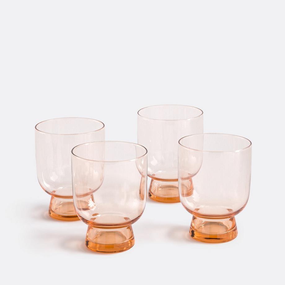 Lot de 4 verres à eau colorés