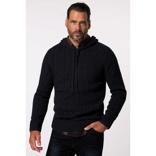 JP1880  Maglione con trecce e cappuccio, fino alla tg. 7XL 