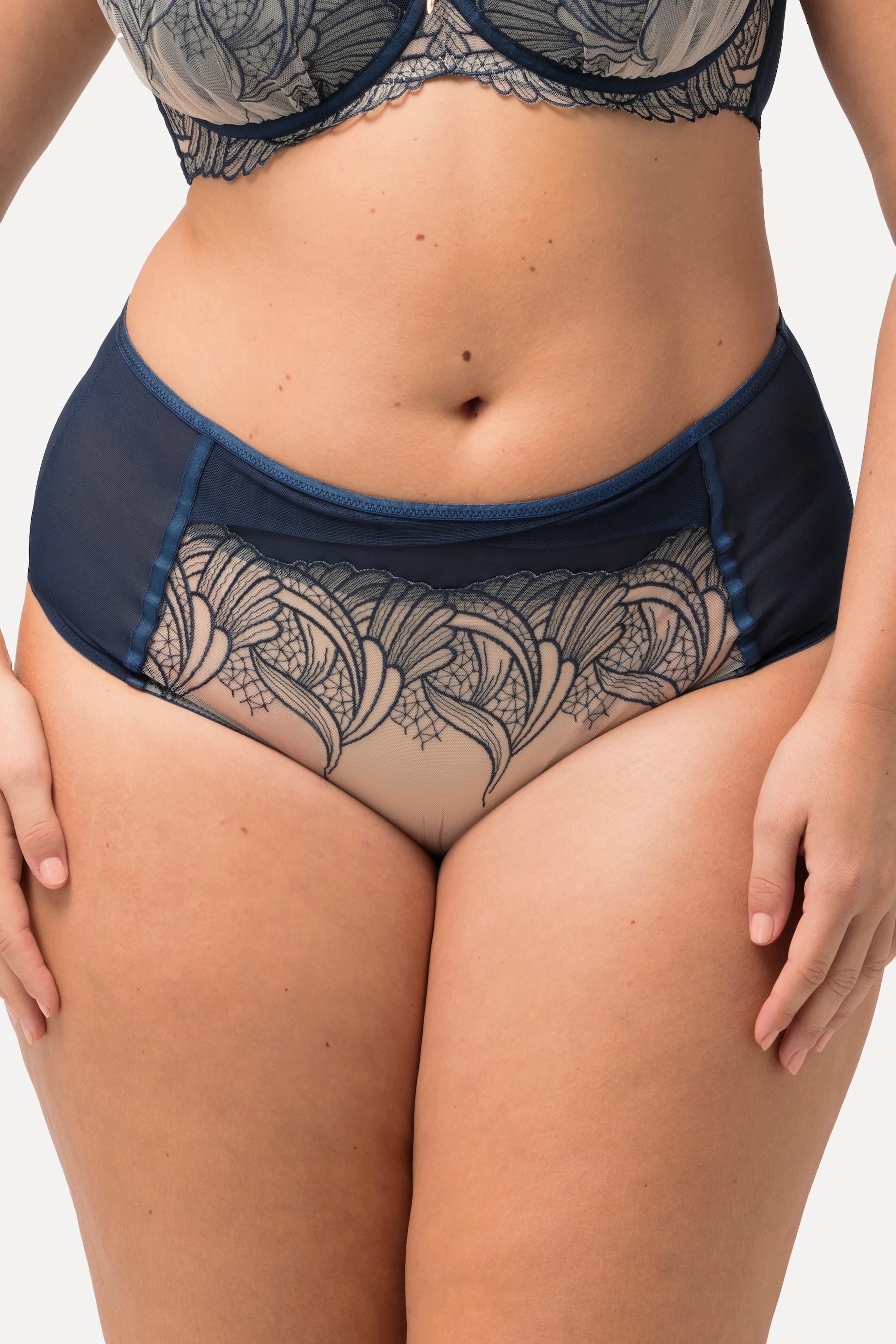 Ulla Popken Maxi Slip Mesh Pizzo Delicato  