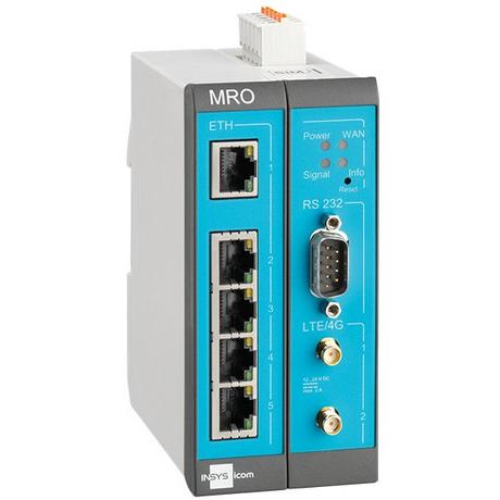 Insys Microelectronics  MoRoS MRO-L210 router cablato 10 Gigabit Ethernet, 100 Gigabit Ethernet Blu, Grigio, Bianco 