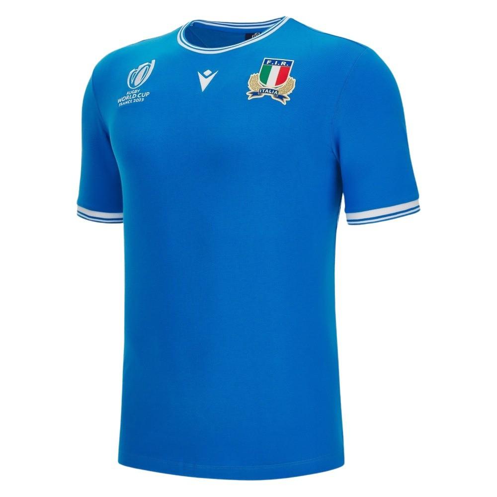 macron T-shirt Polycotone Italia Rugby World Cup 2023  