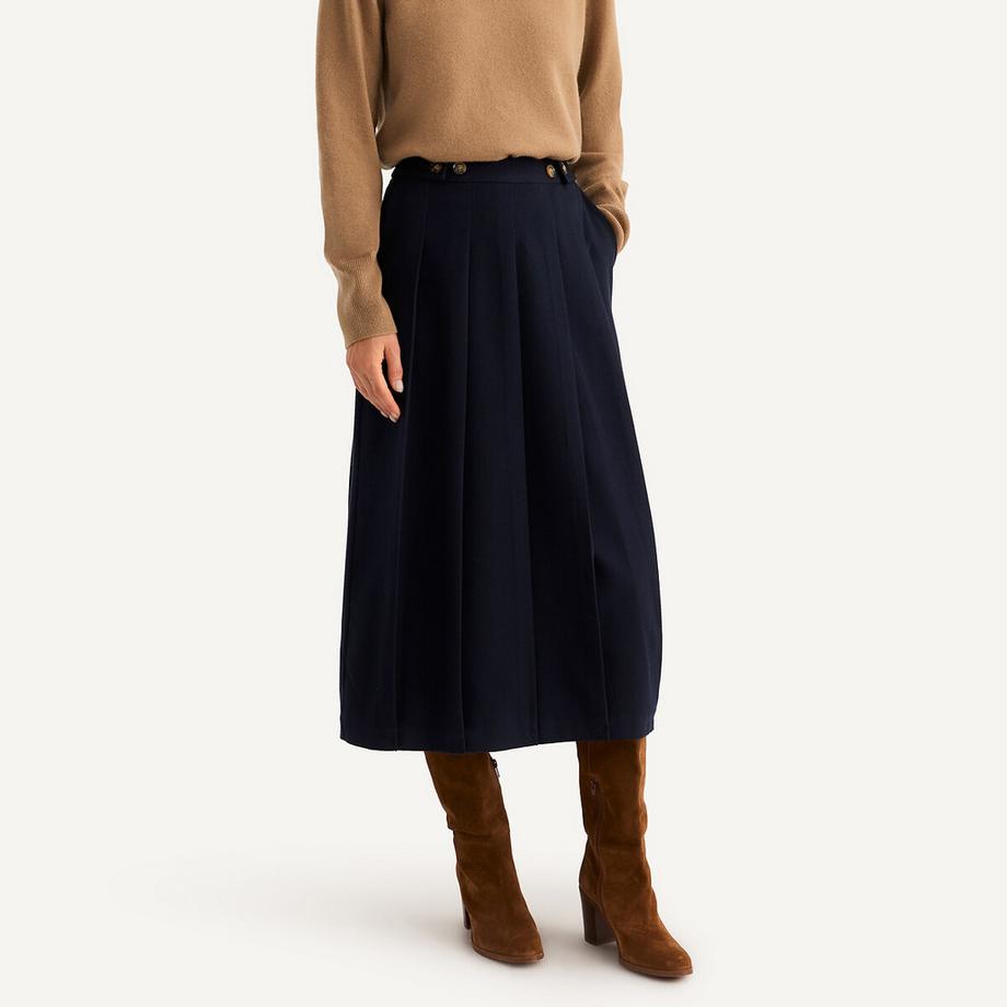 La Redoute Collections Jupe évasée en flanelle A-Line  