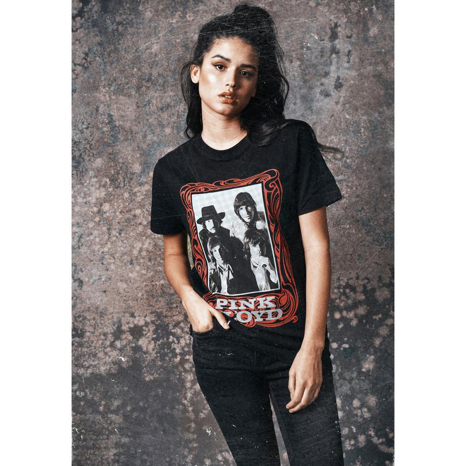 URBAN CLASSICS Pink Floyd Logo T-Shirt  