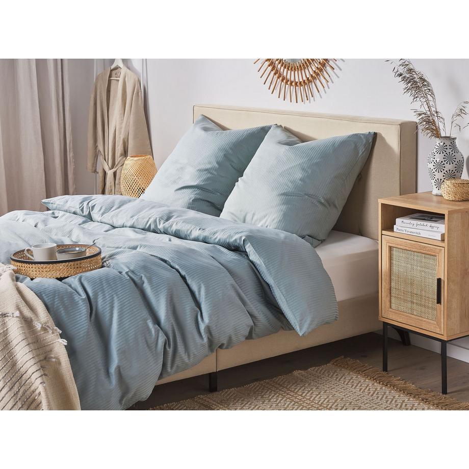 Beliani AVONDALE Ensemble de housses de couette en Satin de coton Classique  