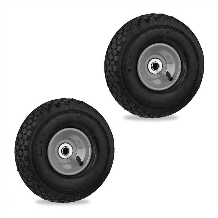 Northix  Sackladerräder 2er-Pack mit Luftbereifung 
