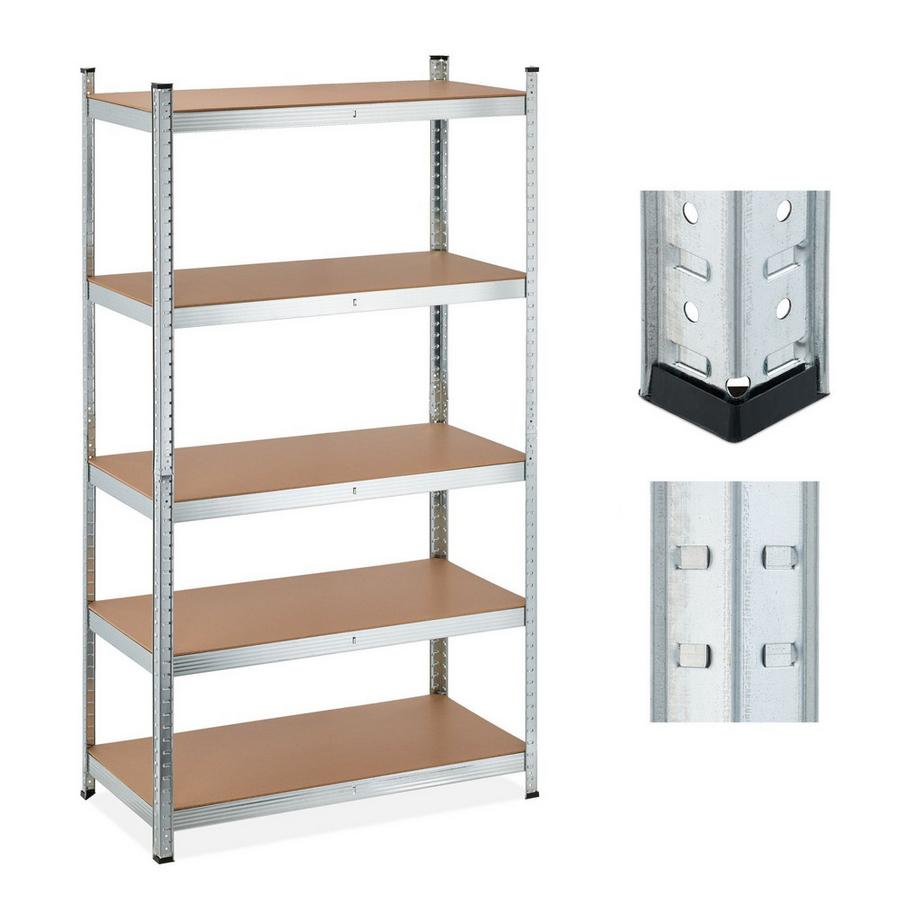 Verzinkte Schwerlastregale mit 5 Ebenen