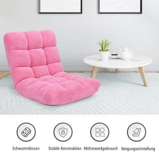 B2X Bodenstuhl Faltbares Lazy Sofa Faul Tatami Bodenkissen Schwarz/Grau/Kaffeebraun-Rosa  