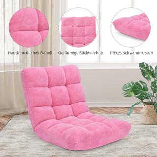B2X Bodenstuhl Faltbares Lazy Sofa Faul Tatami Bodenkissen Schwarz/Grau/Kaffeebraun-Rosa  