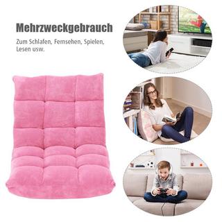 B2X Bodenstuhl Faltbares Lazy Sofa Faul Tatami Bodenkissen Schwarz/Grau/Kaffeebraun-Rosa  