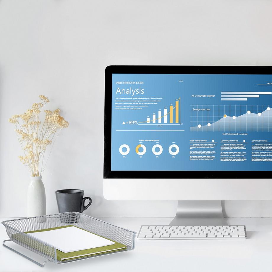 Northio Vassoio portadocumenti in metallo impilabile  