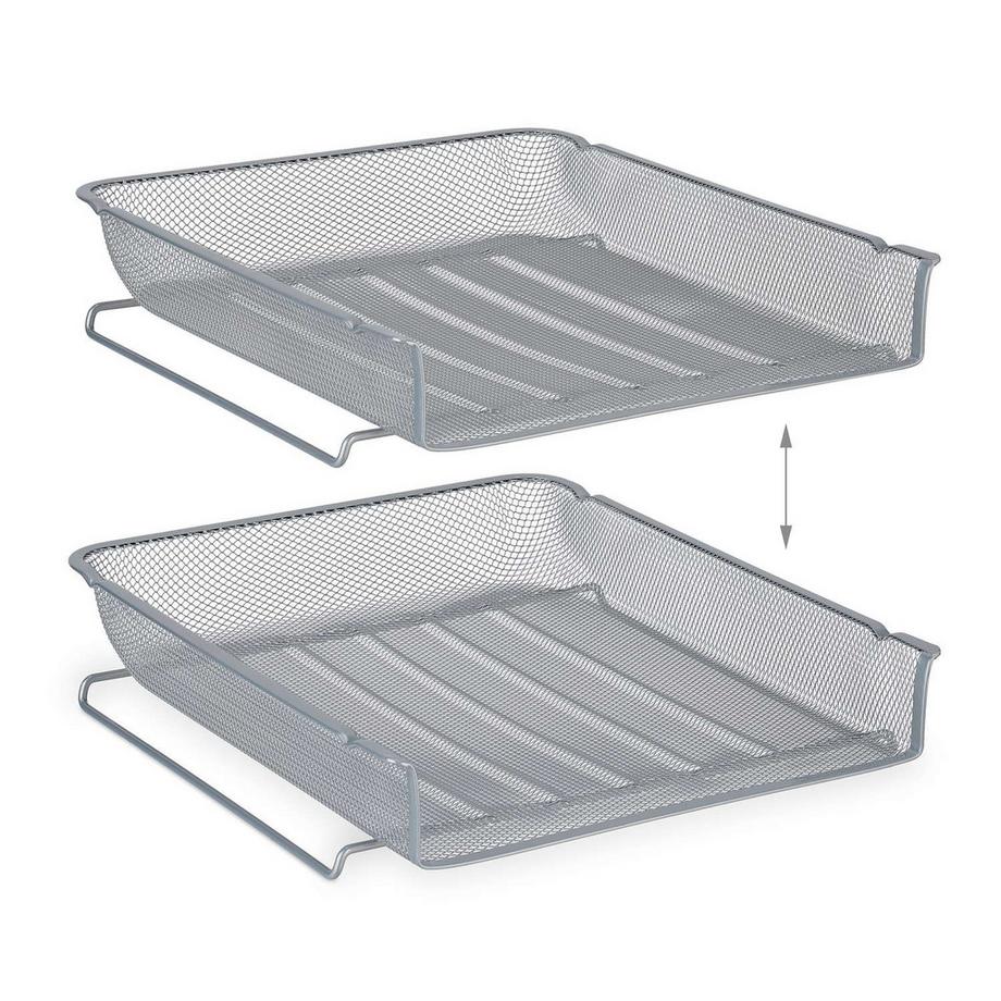 Northio Vassoio portadocumenti in metallo impilabile  