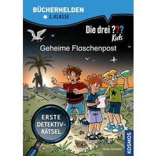 Die drei ??? Kids, Bücherhelden 2. Klasse, Geheime Flaschenpost Scheller, Anne; Gumpert, Steffen (Illustrationen) Copertina rigida 