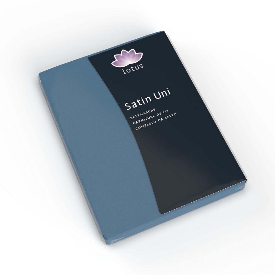 Lotus Bettwaren Biancheria da letto in raso tinta unita  