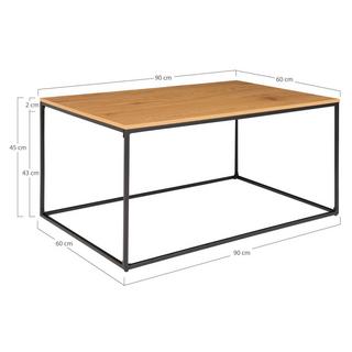 House Nordic Beistelltisch Vita 90 x 60 cm, NatureSchwarz  