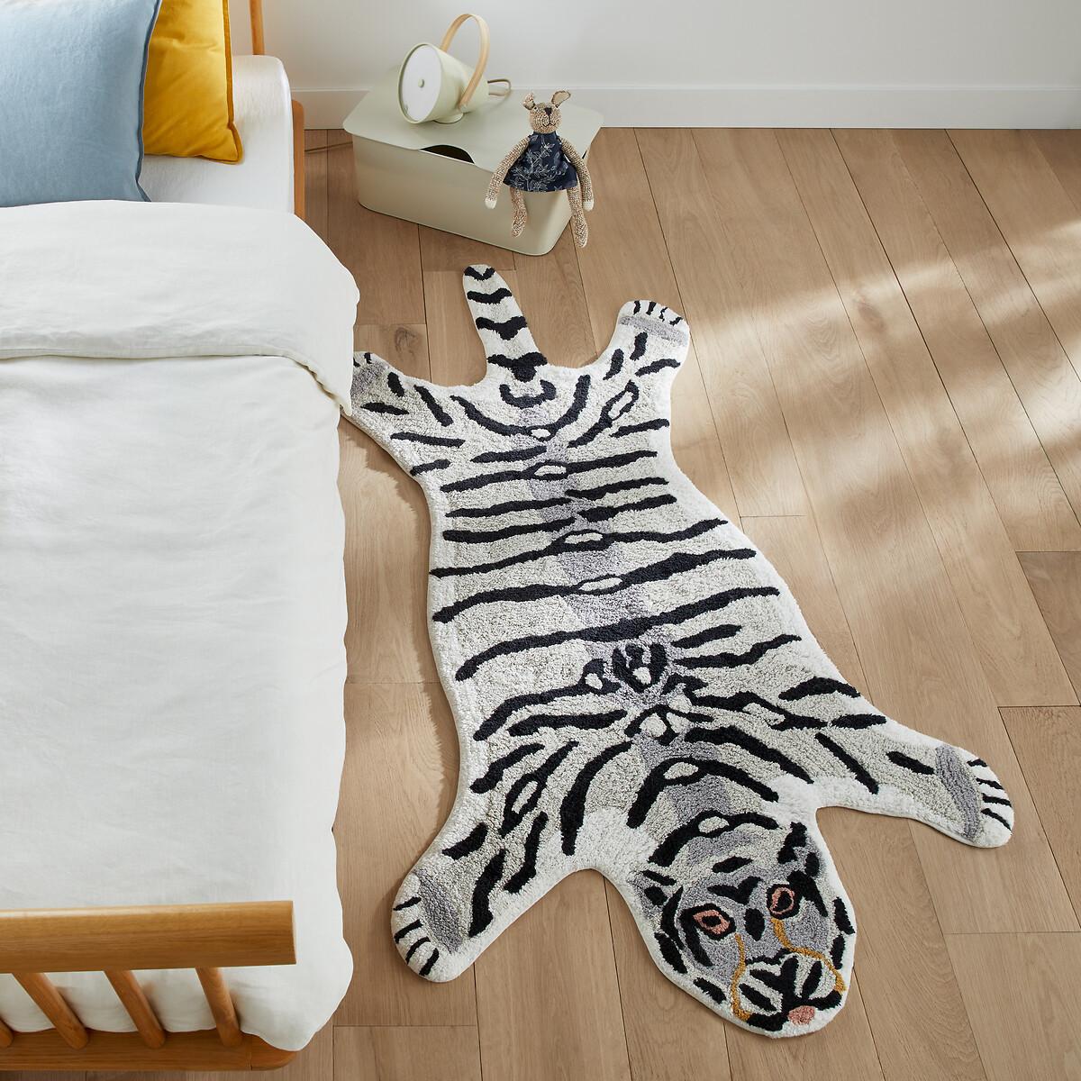 AM.PM Tapis enfant tigre blanc coton bio  