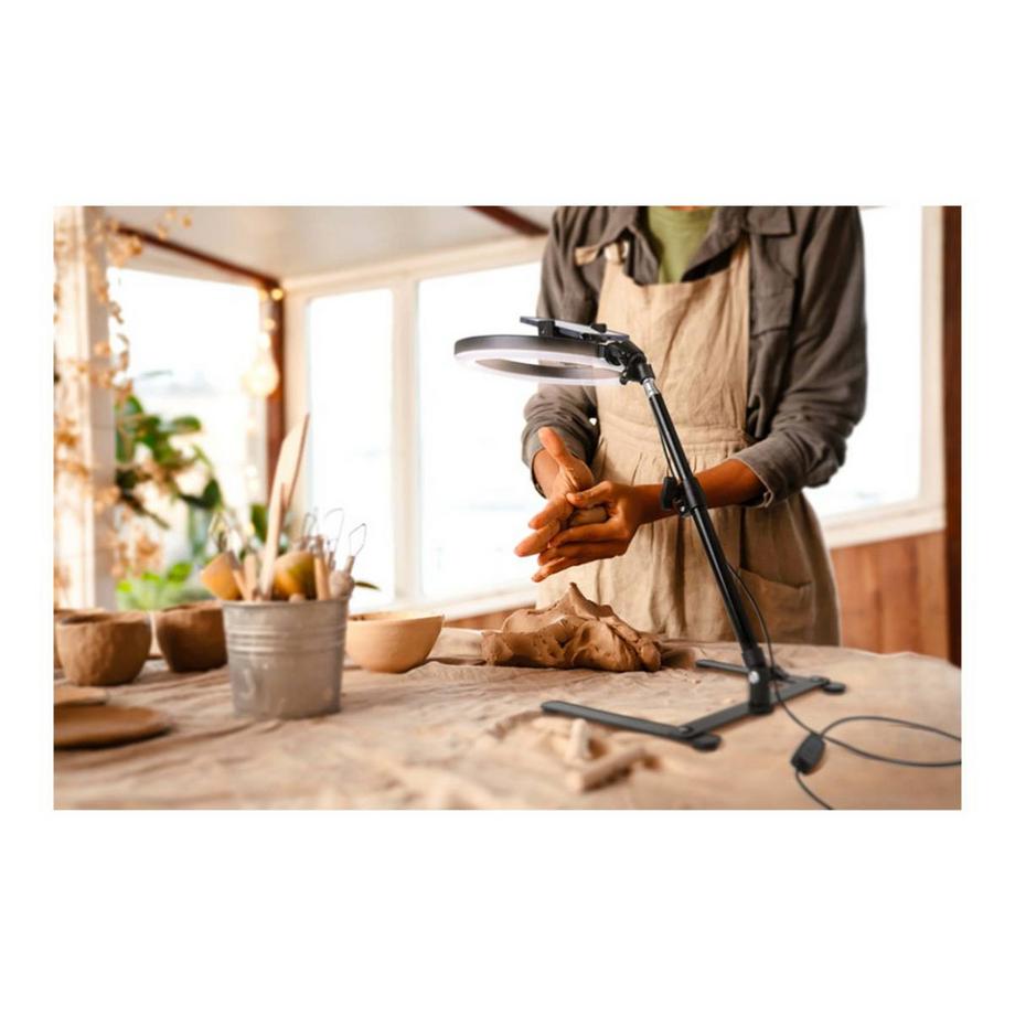 BigBen Connected  Influence Macro Kit anello luminoso bianco con treppiede da tavolo 