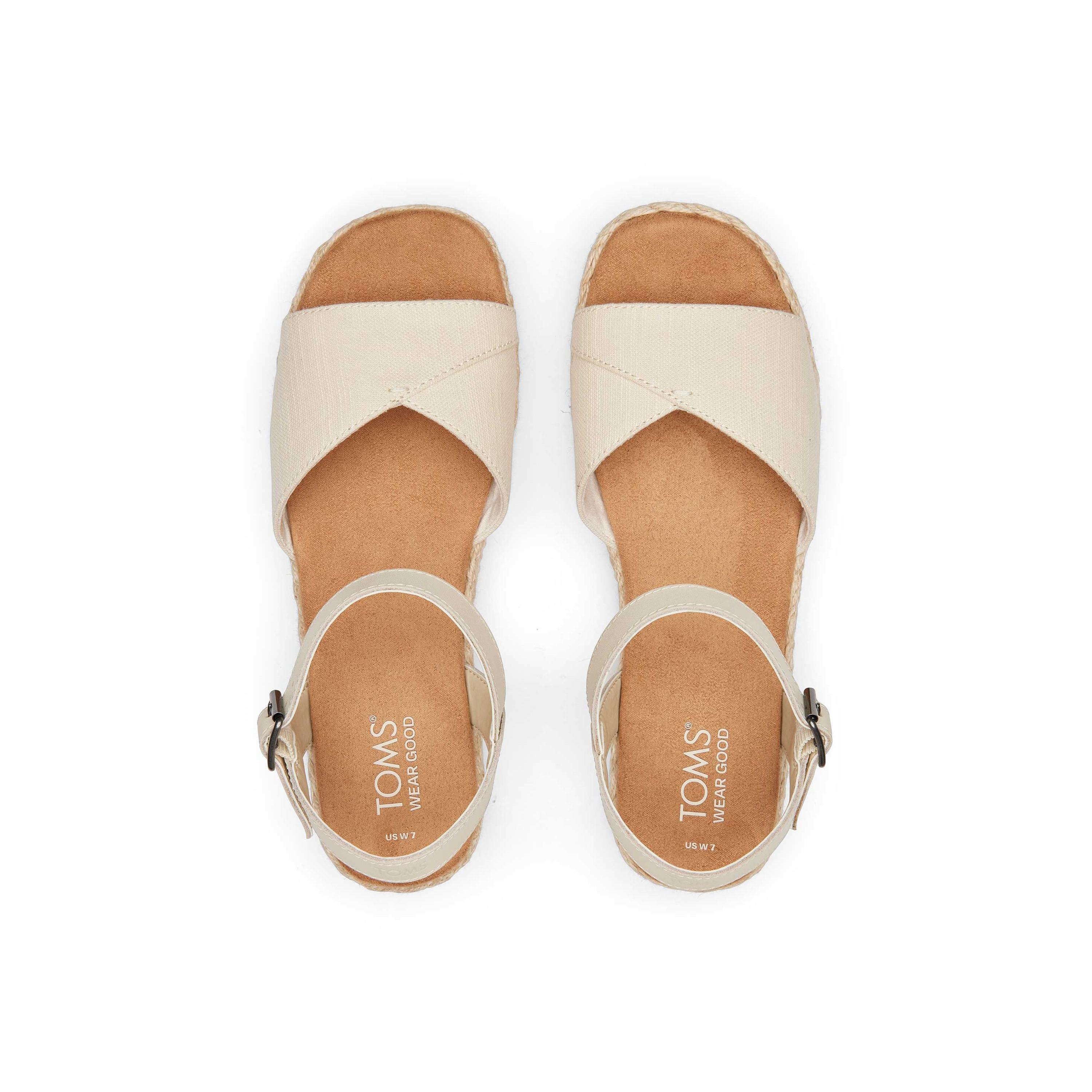 TOMS  sandales compensée plate abby 