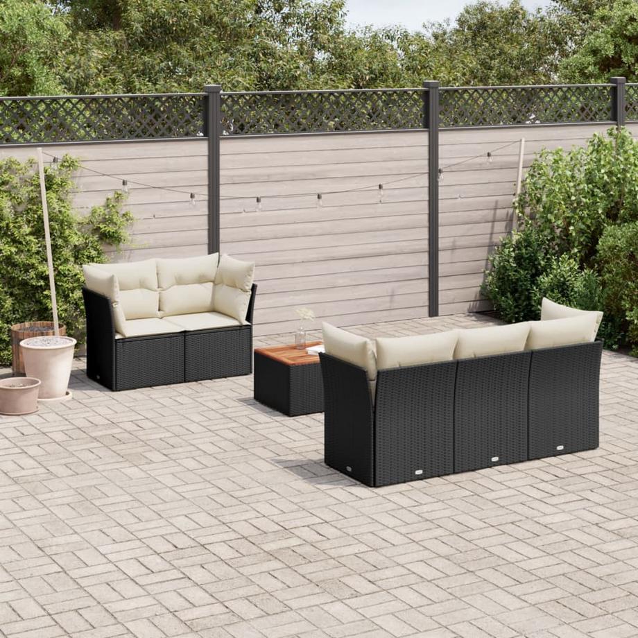 VidaXL Ensemble de canapés de jardin rotin synthétique  