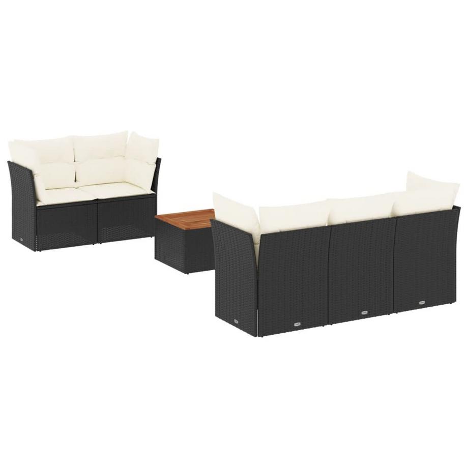 Ensemble de canapés de jardin rotin synthétique