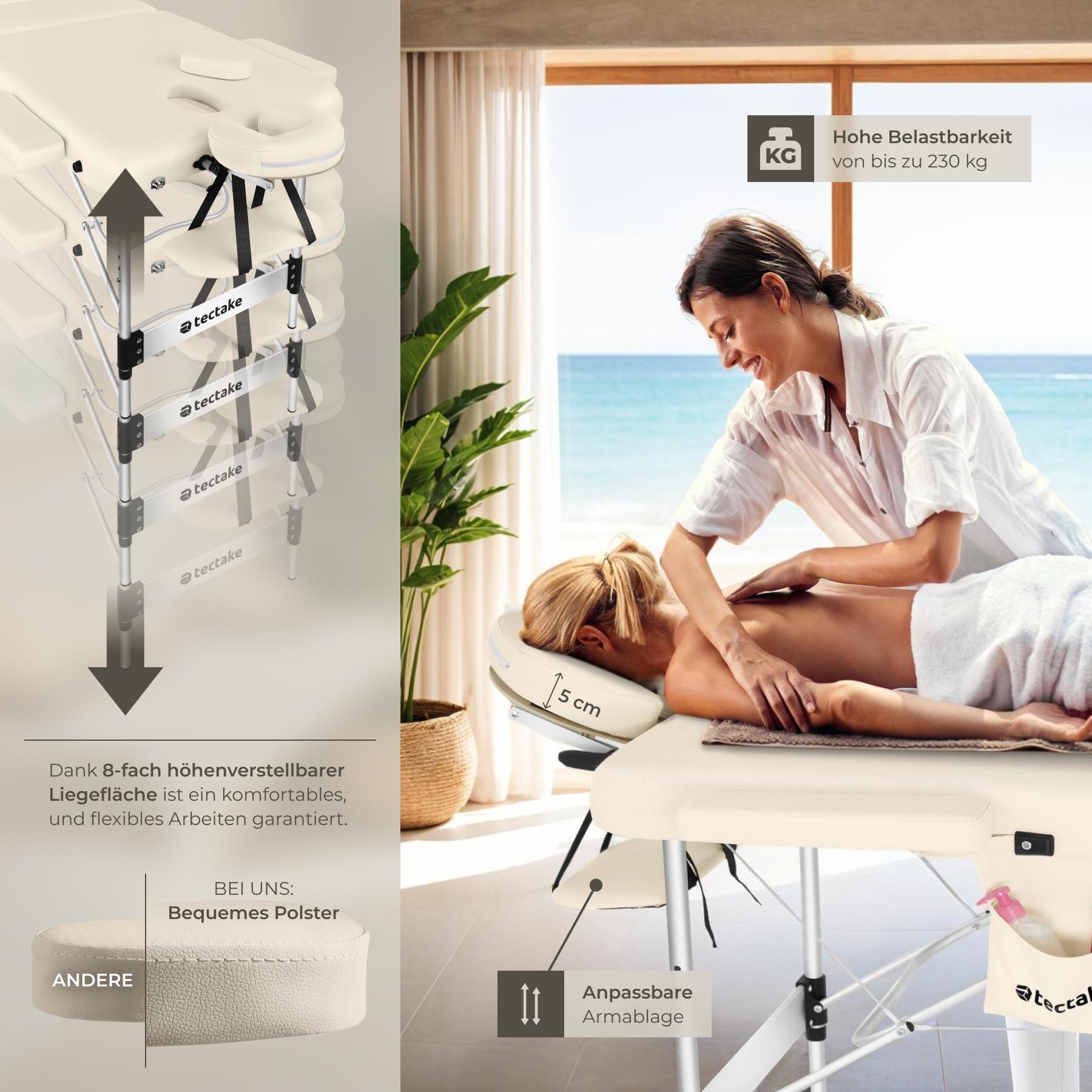 Tectake Table de massage pliable PHUKET  