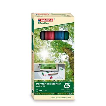 EDDING Permanent Marker 22 1.0-5.0mm, 4-farbig ass.