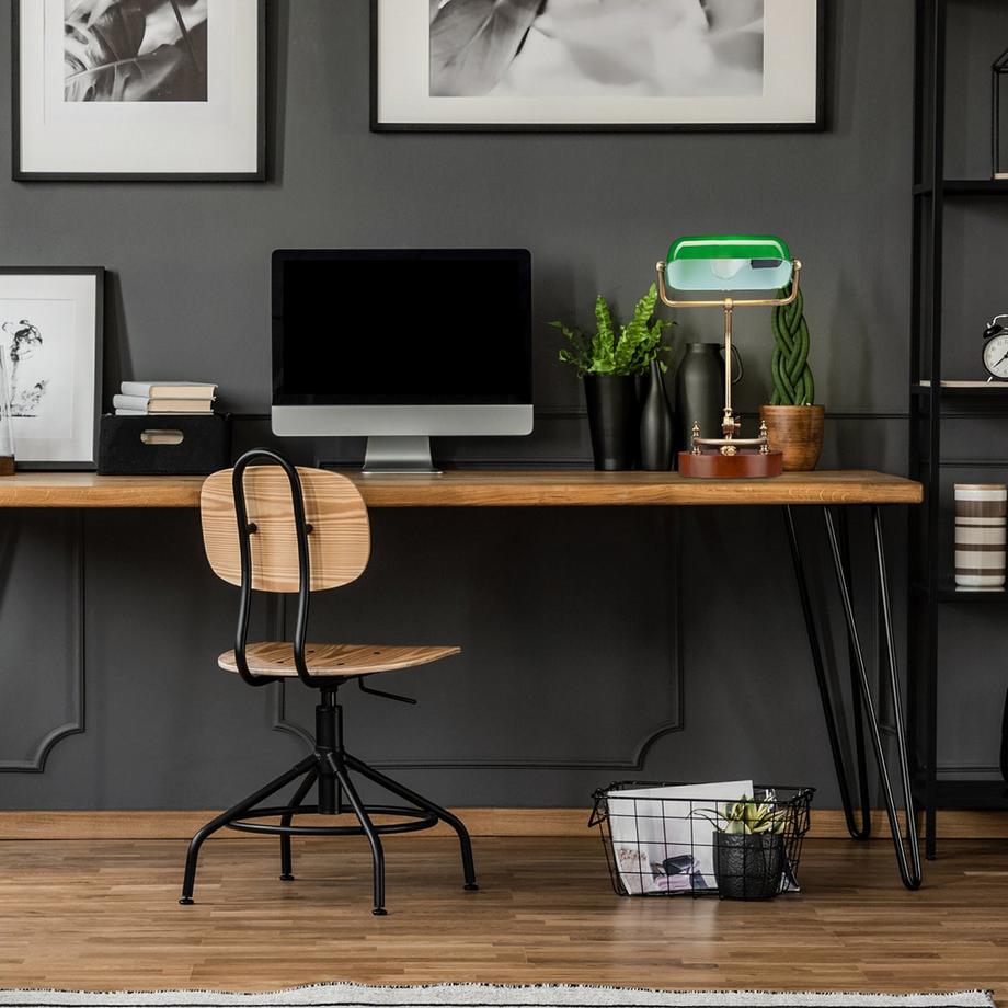 B2X Lampada da banchiere con schermo verde  