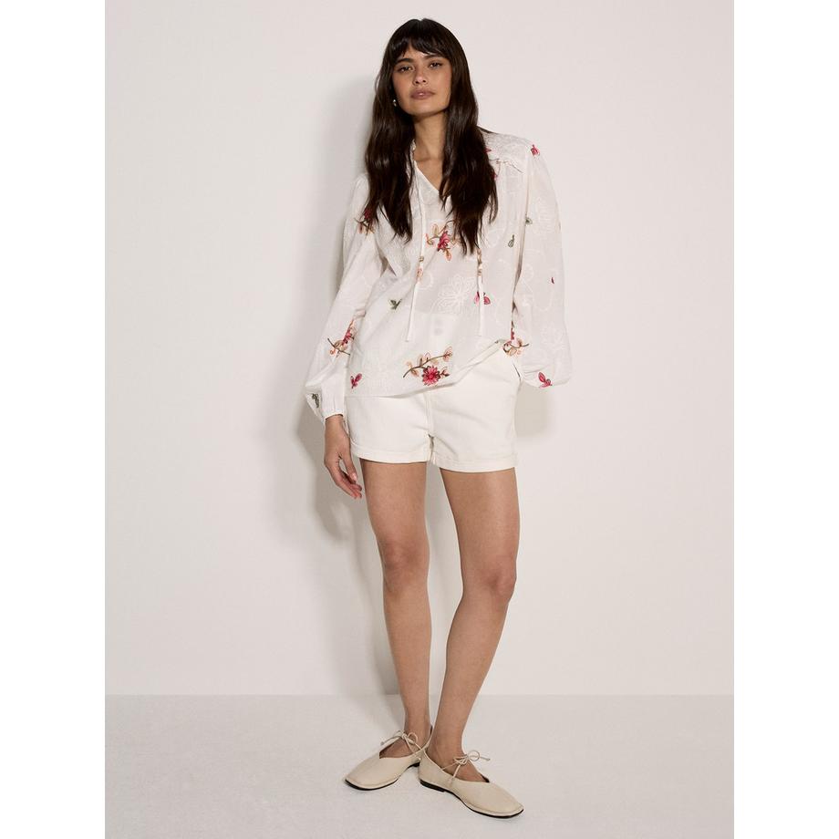APRICOT Bluse mit Blumenstickerei  
