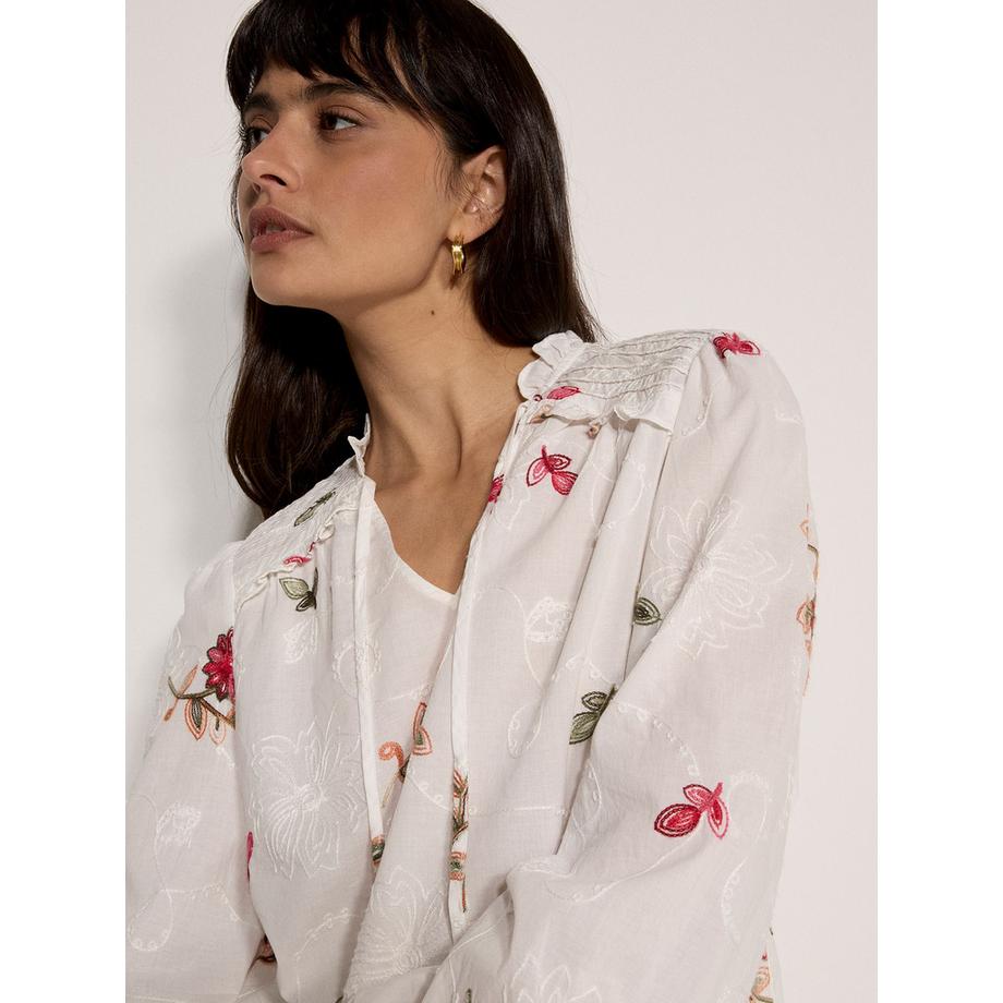 APRICOT Bluse mit Blumenstickerei  