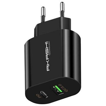 Caricabatterie USB-A 3.0, USB Tipo-C