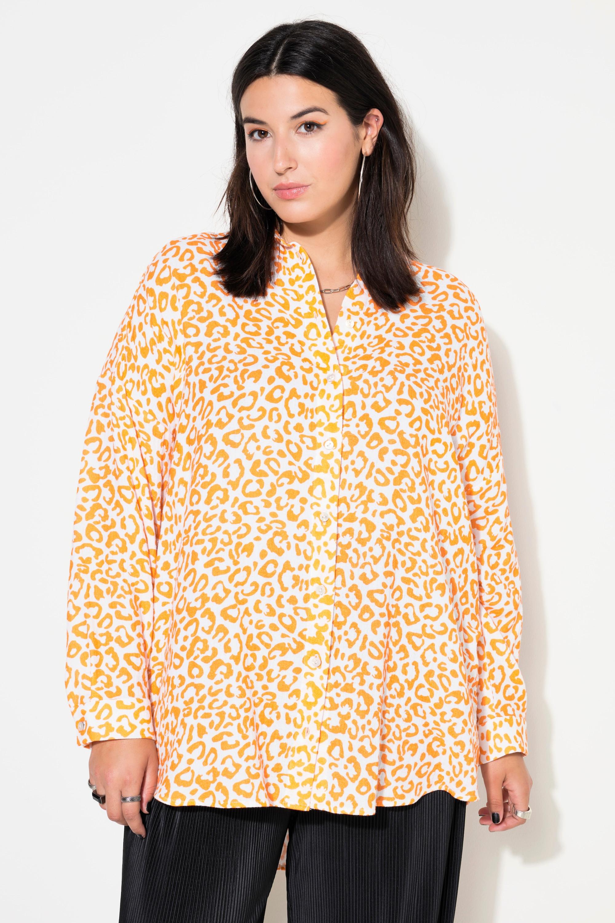 Studio Untold  Blusa dal taglio oversize in mussola con colorato design leopardato 