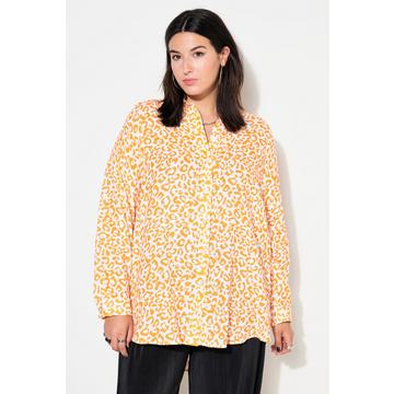 Blouse oversize en mousseline, imprimé léopard coloré