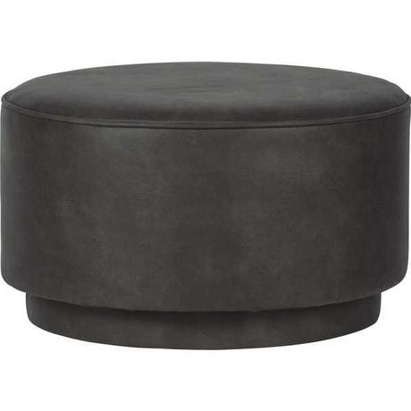 mutoni Tabouret rembourré rond café anthracite  