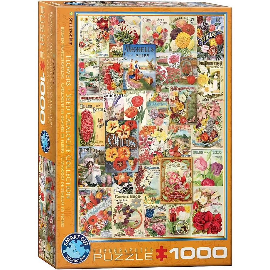 Eurographics  Puzzle Flower Seed Catalog Covers 1000 Teile 