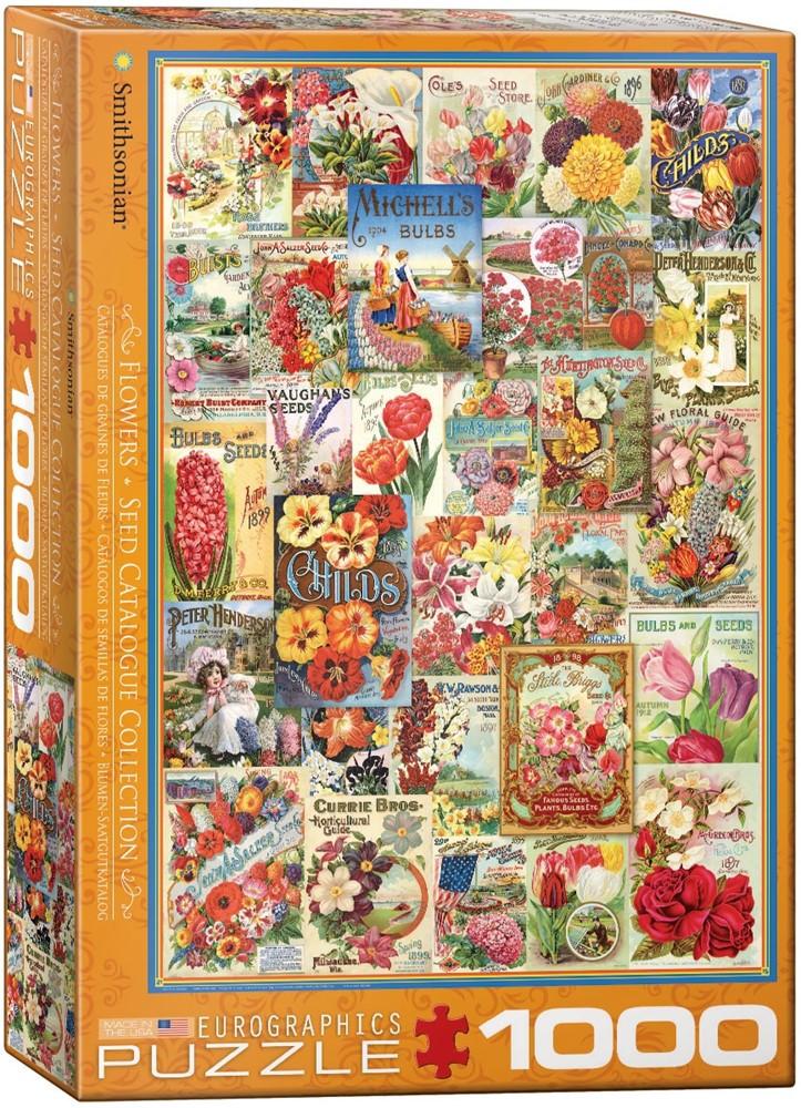 Eurographics  Puzzle Flower Seed Catalog Covers 1000 Teile 