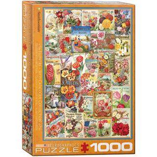 Eurographics  Puzzle Flower Seed Catalog Covers 1000 Teile 