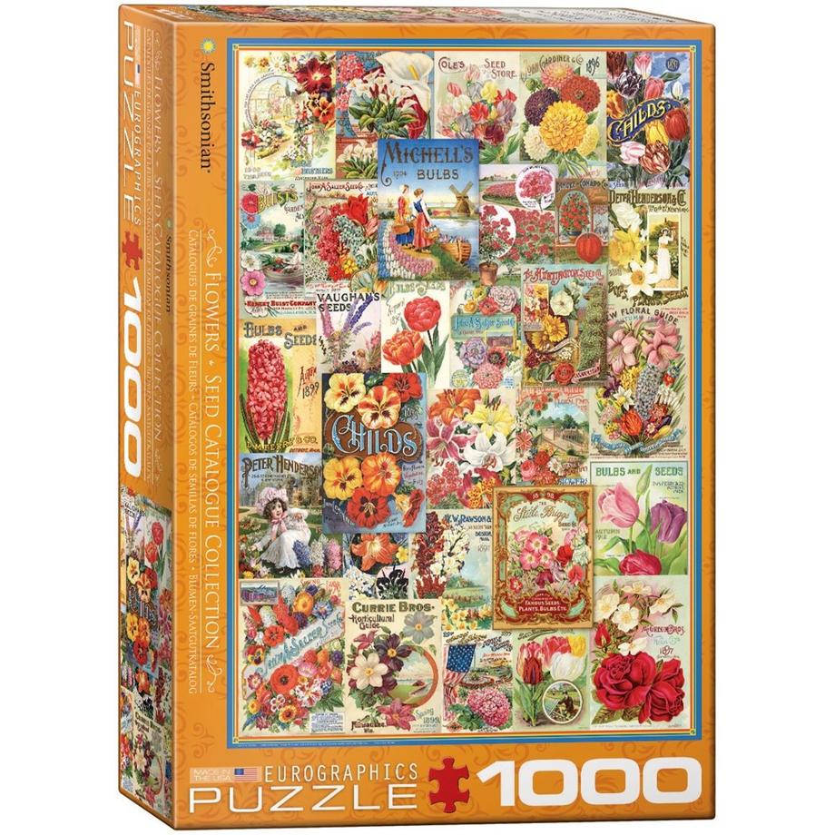 Puzzle Flower Seed Catalog Covers 1000 Teile