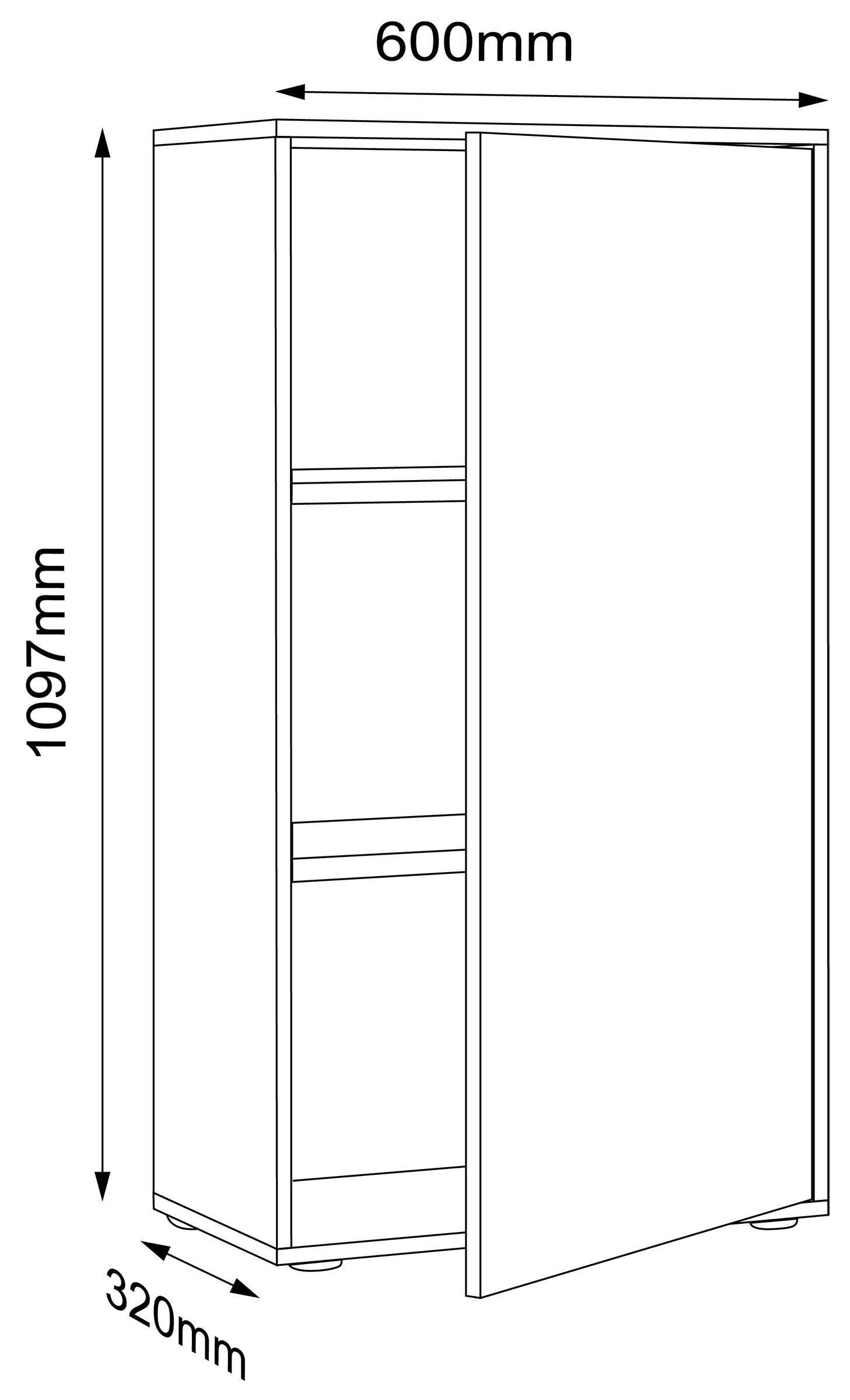 VCM Büroschrank Sideboard Salia 3fach B60  