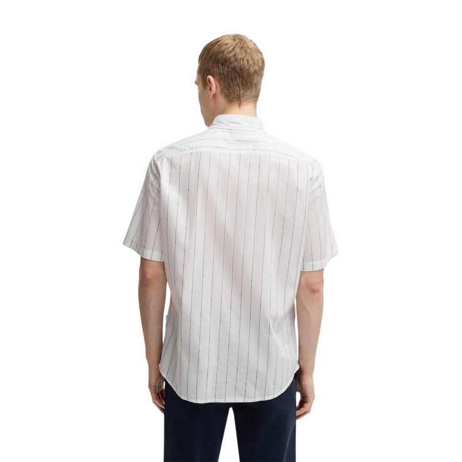 BOSS  Chemise Manches Courtes Motiftyle Fines Rayures 