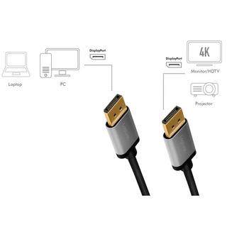 LogiLink  Cavo DisplayPort 4K/60Hz Alluminio 1m 