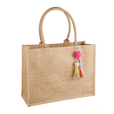 Only-bags.store  Jute Tasche Shopper, große Jute Tasche Strand Tasche faltbar wasserdicht Einkaufstaschen Handtasche für Picknick Reisen Einkaufen Strand und Alltag 