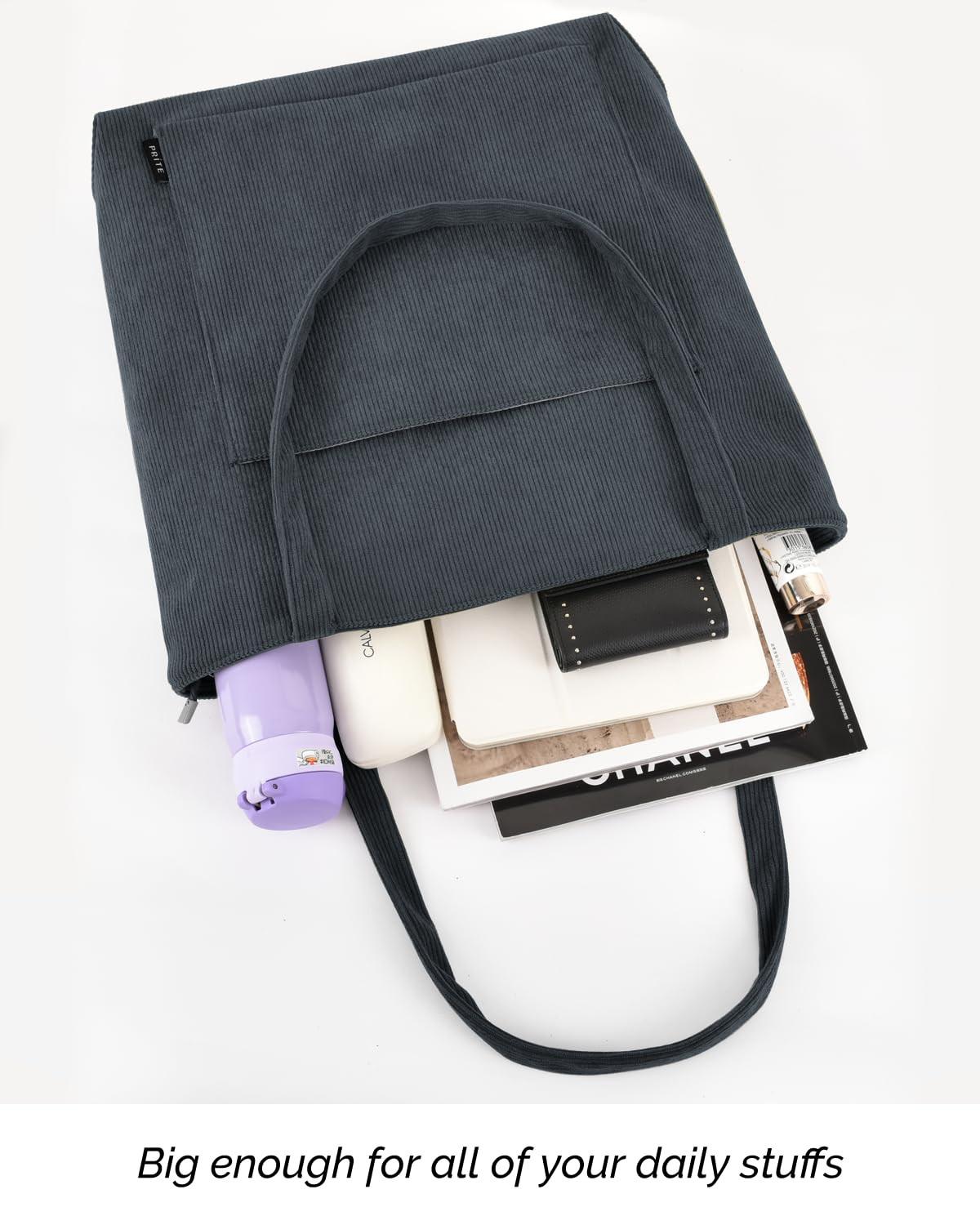 Only-bags.store Cord Tasche Reissverschluss Umhängetasche Gross Shopper Tote Bag Handtasche  